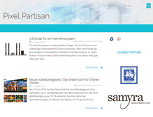 Tablet Screenshot of pixel-partisan.ch